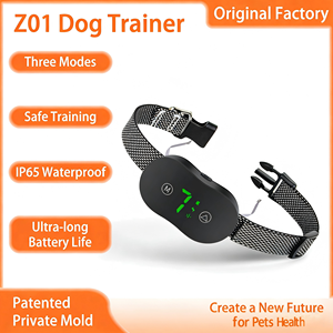 Collier de dressage pour chien rechargeable anti-aboiement en ABS noir avec contrôle tactile pour animaux de compagnie - Product Image 4