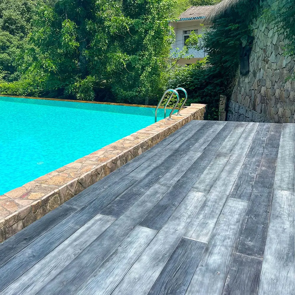 Ngoài trời gỗ tự nhiên kết cấu không thấm nước sinh thái thân thiện sơn dầu Composite Polyurethane PU decking