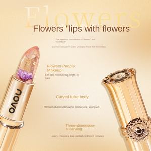 NOVO Flowers Warmer Lippenstift Langlebige feuchtigkeit spendende Formel Nicht einfach gefallen für Student Party False Plain White Color Lippenstift - Product Image 2