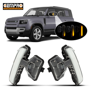 Luz Intermitente <span class=keywords><strong>LED</strong></span> Dinámica para Espejo Retrovisor, <span class=keywords><strong>2</strong></span> Piezas, para Land Rover Defender 2019+, Luz de Marcador Lateral Ámbar - Product Image 1