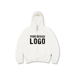 Sweat-shirts pour hommes à capuche, couleur unie, avec cordon de serrage et fermeture éclair, style décontracté et sportif, coupe ample, pour la vente en gros - Product Image 2