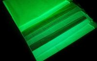 Tissu lumineux 100% polyester pour veste Tissu vert brillant dans le noir