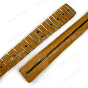 Wholesale 21 Fret 9.5 Inch Radius Roasted Flame Maple TL <b>Guitar</b> Neck With Maple Fingerboard - Product Image 5