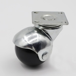 2 Zoll 50mm Industrial Rubber Caster Bremse Schwenkbare obere Platte PVC Ball Caster Wheel für Badezimmer Wohnzimmer Küche Sofa - Product Image 1