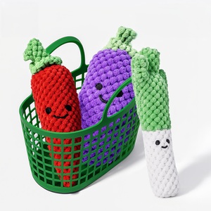 Gıcırtılı brokoli peluş oyuncak köpek çiğnemek dayanıklı sıkıntı kabartma interaktif duygusal destek Pet diş çıkarma eğlenceli - Product Image 1