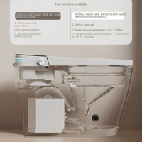 WC intelligent automatique de luxe avec bidet et télécommande, WC intelligent chauffant à poser au sol pour la maison