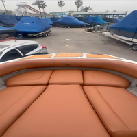 Tapis de pont en mousse EVA imitation teck pour plateforme de bain et cockpit de bateau Cobalt 26 2012, style SeaDek MarineMat Gatorstep, auto-adhésif