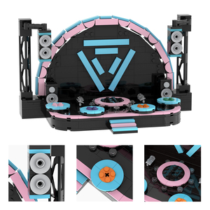 <span class=keywords><strong>FNAF</strong></span> Midnight Bear MOC1653 395Pcs Rock Stage  Blocs Mini Diy Ensembles de blocs de construction éducatifs Jouets pour enfants - Product Image 5