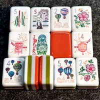 Jeu de Mahjong américain de luxe en acrylique à 4 couches, 160 tuiles personnalisées sculptées, collection Walk With Me