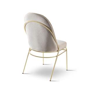 Silla de Comedor Moderna Minimalista Tapizada con Estructura de Acero Inoxidable para Hogar y Restaurante Rosse Turquía - Product Image 4