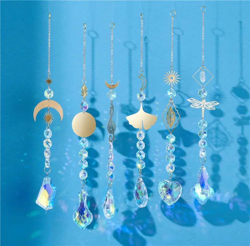 DIY Crystal Sun catcher Chimes Prism Chandelier Hanging Wedding Decoration