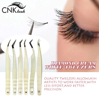 Pince à cils professionnelle en acier inoxydable de haute précision Clips floraux Style chinois pour l'application permanente des cils