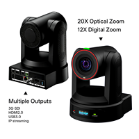 Système de Conférence PTZ avec Zoom Optique 10X 20X 30X, Carte Micro-SD, Suivi Automatique Humain par IA, Contrôleur de Caméra NDI PLZ