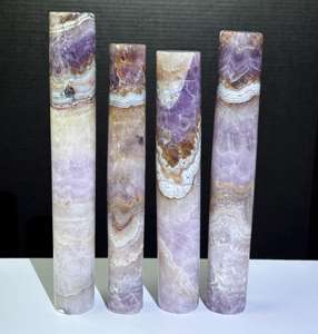 Vente chaude : Baguette de cristal de mousse, pierre de guérison spirituelle, agate de mousse/agate d'améthyste, tour cylindrique pour décoration et cadeau - Product Image 5
