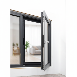 Fenêtre à battant à économie d'énergie avec verre feuilleté <span class=keywords><strong>pour</strong></span> appartement et chambre, en aluminium anodisé, norme américaine, directement de l'usine - Product Image 1