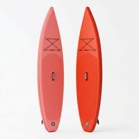 Planche de paddle gonflable tout-terrain rouge pastèque style été, portable, avec pont antidérapant en EVA, ensemble complet, 13,96 kg, vente directe usine