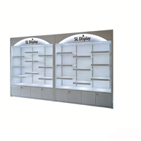 Vitrine de présentation de montres en bois élégante et personnalisée avec éclairage LED, porte en verre écologique, design de boutique, comptoir à bijoux