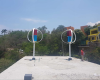 Sur la grille 10kw usage domestique éolienne à axe vertical générateur VAWT