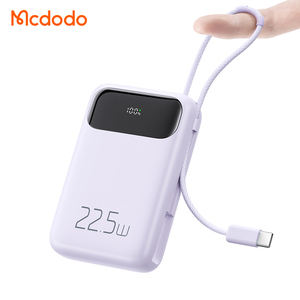 Banco de Energía Portátil con Cable USB C, 10000 mAh, 22.5 W, Pd 20 W, Pantalla Digital, Cable Integrado, Compatible con VOOC, AFC, SCP, FCP, PD - Product Image 6