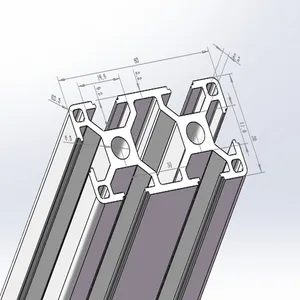 查看更大的图像共享打印机零件2020铝挤压角三向立方体连接器支架，用于v形槽打开