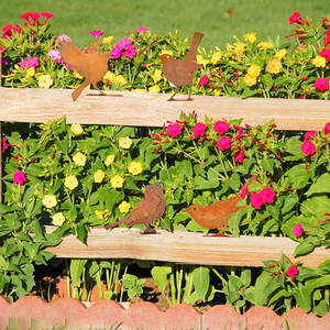 Adorno de Jardín para Césped, Estaca de Acero Corten Resistente al Óxido, Decoración de Jardín, Adornos Metálicos con Forma de Pájaro - Product Image 4