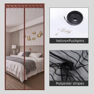 DaiRui, redes de puerta magnéticas personalizadas a prueba de mosquitos, cortina de poliéster, mosquitera <span class=keywords><strong>para</strong></span> puerta - Product Image 2