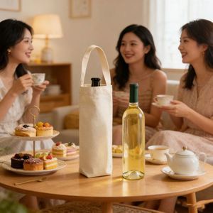 Canvas Portable Handheld <b>Beer</b> Tote Wine Bottle Bag Gift Packaging for Party Events - Product Image 2