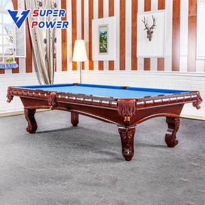 Usine Superpower Classique ardoise sculptée en bois massif 7 pieds, 8ft 9ft maison jeu jouer style ancien billard table de billard avec vente en gros - Product Image 3