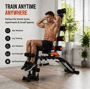 All-in-One Full Body Trainer <strong>Abs</strong> Trainer <strong>Ab</strong> <strong>Crunch</strong> <strong>Machine</strong> with Foam Rollers Adjustable Pulley for Home Gym Workout - Product Image 3