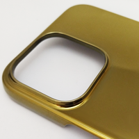 Couleur or de luxe tout PC couverture de téléphone PC avec trou de caméra Rasied étui de protection vierge pour iphone série 14