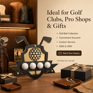 Support mural décoratif pour balles de golf en bois et fer – Idéal pour les souvenirs de rondes mémorables, les collectionneurs, les clubs et la décoration intérieure - Product Image 6