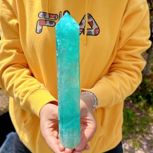 Wholesale Natural Crystal Tower Fluorite Point Rock Quartz Wand Loose Gemstone Point for Crafts & Home Decor - Product Image 6