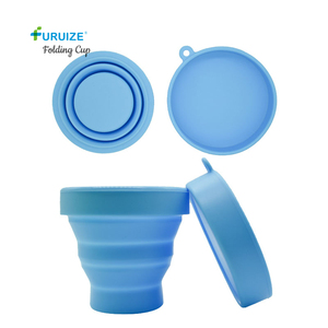 Taza esterilizadora de <span class=keywords><strong>copa</strong></span> <span class=keywords><strong>menstrual</strong></span> plegable reciclable para mujer período silicona de grado médico 170ML - Product Image 1