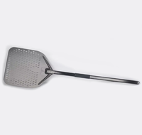 Spatule à pizza perforée à manche long de 12/13/14 pouces, spatule à pizza en aluminium pour four à briques, spatule à croûte longue détachable