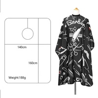 FYD NOUVELLE robe de coiffeur professionnel logo personnalisé imperméable à l'eau noir hommes coupe de cheveux en gros cape de salon