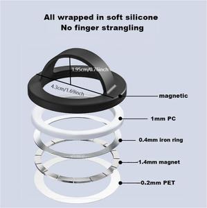 2024 New Trending Liquid Silicone Magnetic Finger Ring <strong>Grip</strong> for Back of Phone, Phone Holder Phone <strong>Grip</strong> for <strong>Magsafe</strong> - Product Image 2
