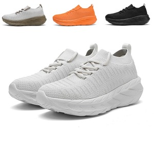 Chaussures de sport tendance pour hommes et femmes, en maille tricotée respirante, légères, à semelle épaisse, polyvalentes, pour le sport et le quotidien - Product Image 1