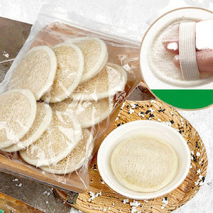 Healifty Exfoliante Facial Totalmente Natural, Esponja de Lufa Lavable, Discos Desmaquillantes para Mujeres, Uso en Casa y Viajes, Cuidado de la Piel y el Baño - Product Image 1