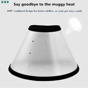 समायोज्य आधुनिक प्लास्टिक पालतू वसूली शंकु कॉलर बेगल डचशंड सर्जरी एलिज़ाबेथ कॉलर काटने से घाव m - Product Image 3