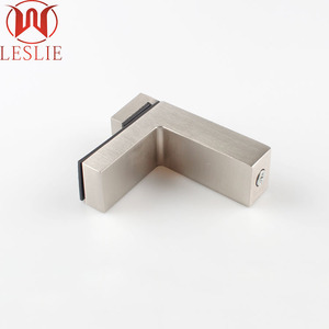 คลิปหนีบกระจก Leslie F-Type โครเมียมขัดเงา โลหะผสมสังกะสี แบบไม่ปรับได้ สำหรับตู้กระจก - Product Image 5