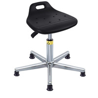 Chaise de laboratoire réglable en hauteur, antistatique, ESD, en acier inoxydable, avec roulettes, pour hôpital, école, salle blanche