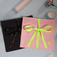 Recyclable coloré coton lin faveur de mariage cadeau pochette d'emballage Logo personnalisé imprimé enveloppe coton sac à main vêtements sac à poussière