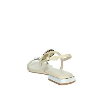 Gioseppo Women's Low <b>Sandal</b> Cream <b>Flat</b> Heel Strappy Design Summer Wear - Product Image 2