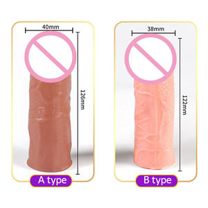 Kondom <span class=keywords><strong>Penis</strong></span> Berkualitas Tinggi Realistis untuk Menunda Ejakulasi Produk Seks Dewasa untuk Pria Memperpanjang Panjang <span class=keywords><strong>Penis</strong></span> - Product Image 6
