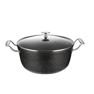 Gentleman Style Noir Antiadhésif En Aluminium Peu Profonde Allemand Cuisine Cocotte Avec Couvercle - Product Image 4