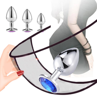 Ensemble de 3 tailles SML, plug anal en métal et cristal, stimulateur de fesses, livraison directe à bas prix, jouets sexuels pour femmes, couples, hommes, communauté gay