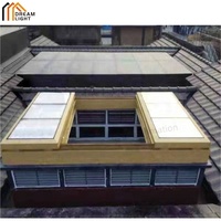 Système de toit en verre à persiennes pliantes automatiques, lanterneau coulissant électrique, cadre en alliage d'aluminium, insonorisation, éclairage naturel, ventilation
