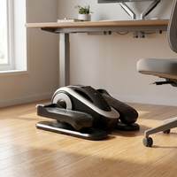 Mini tapis de marche elliptique noir, appareil de fitness compact pour la maison