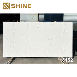 Çizilmeye dayanıklı gözeneksiz kuvars taş tezgah tasarım malzemeleri Calacatta yapay taş büyük levha - Product Image 2