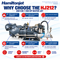 En stock - Unité de jet axial HamiltonJet HJ212 Waterjet 260 kW 350 CV avec impeller de 215 mm